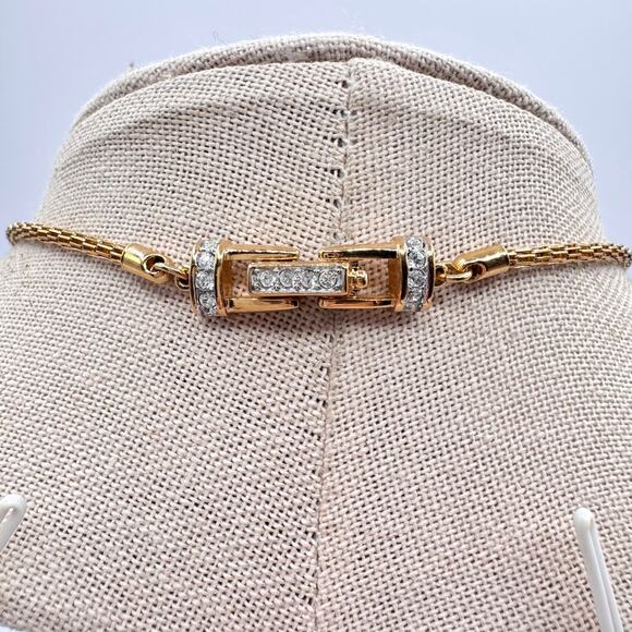 Swarovski Te Kauri Yellow Gold/Rhodium-Plated Crystal Pave Slider Bead Necklace - Picture 7 of 14